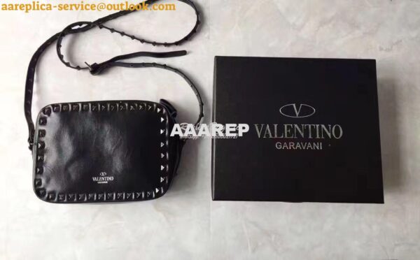 Replica Valentino Garavani Rockstud Rolling Noir Cross Body Bag with c 9