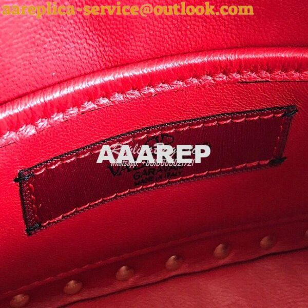 Replica Valentino Garavani Rockstud Spike Camera Bag Red 10