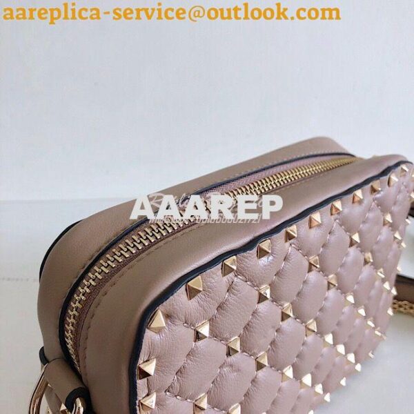 Replica Valentino Garavani Rockstud Spike Camera Bag Rose Poudre 3