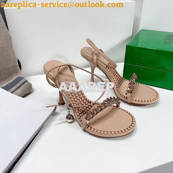 Replica Bottega Veneta BV Dot Leather Sandals 667178 Nude 3