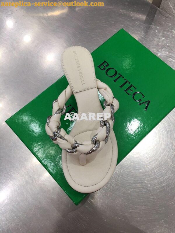 Replica Bottega Veneta BV Dot Sandals 659002 White 4