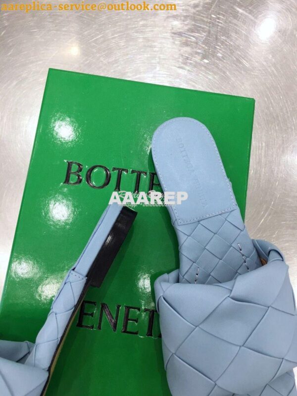 Replica Bottega Veneta BV Lido Flat Sandals 608853 Baby Blue 7