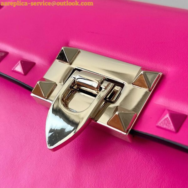 Replica Valentino Rockstud23 Small Shoulder Bag in Pink Calfskin 13