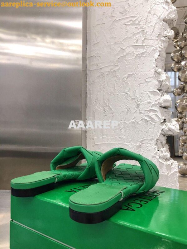 Replica Bottega Veneta BV Lido Flat Sandals 608853 Green 6