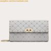 Replica Valentino Rockstud Spike Crossbody Clutch Bag In Crinkled Lambskin 2