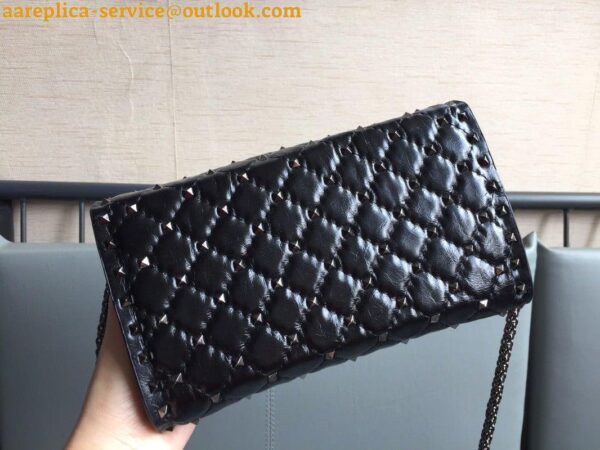 Replica Valentino Rockstud Spike Crossbody Clutch Bag In Crinkled Lambskin 6