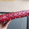 Replica Valentino Rockstud Spike Crossbody Clutch Bag In Poudre Lambskin