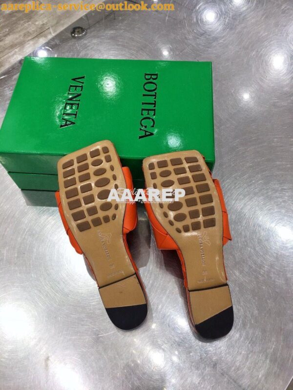 Replica Bottega Veneta BV Lido Flat Sandals 608853 Orange 10