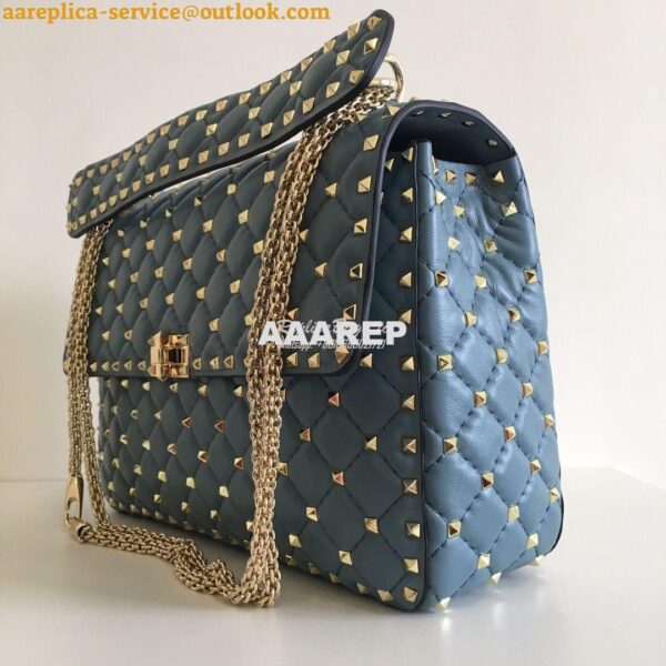 Replica Valentino Garavani Rockstud Spike Quilted Leather Chain bag in 15