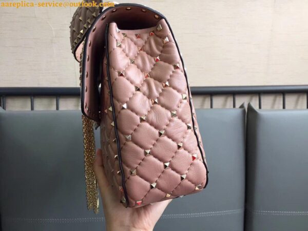 Replica Valentino Rockstud Spike Large Bag In Poudre Nappa Lambskin 3