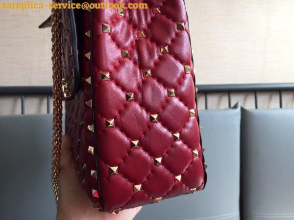 Replica Valentino Rockstud Spike Large Bag In Red Nappa Lambskin 3