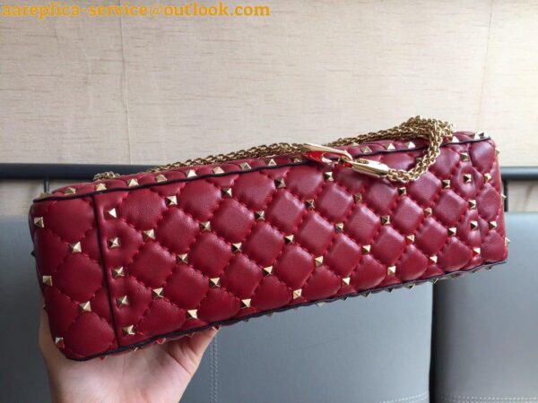 Replica Valentino Rockstud Spike Large Bag In Red Nappa Lambskin 7