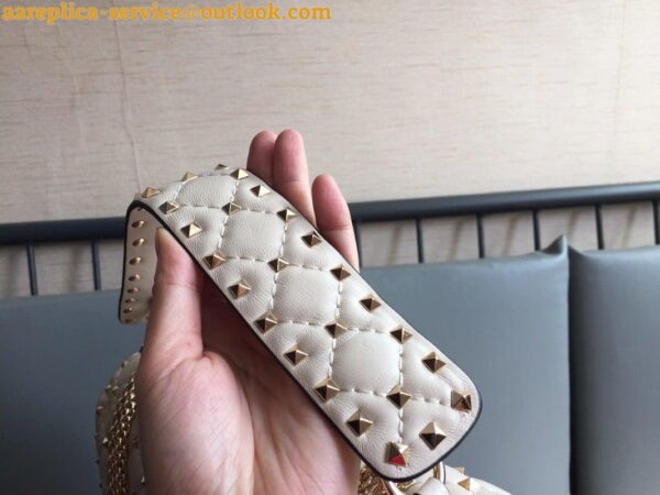 Replica Valentino Rockstud Spike Large Bag In White Nappa Lambskin 8