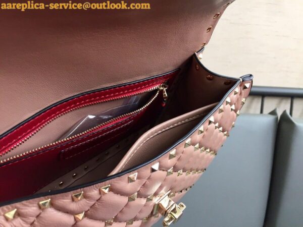 Replica Valentino Rockstud Spike Medium Bag In Poudre Nappa Lambskin 8