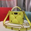 Replica Valentino 0097S Small Roman Stud The Handle Bag In Nappa White