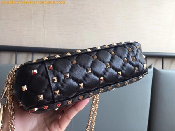 Replica Valentino Rockstud Spike Small Bag In Black Nappa Lambskin 6