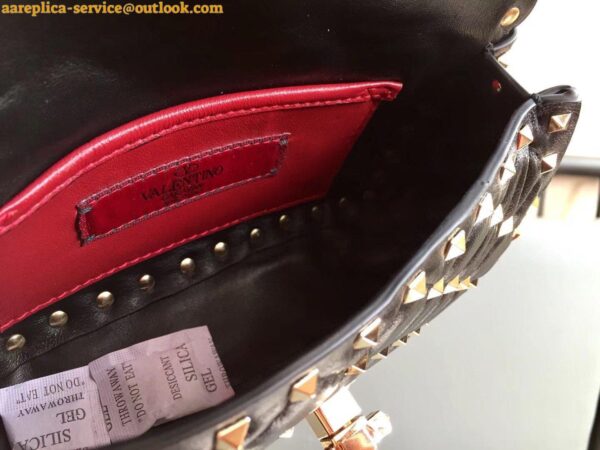 Replica Valentino Rockstud Spike Small Bag In Black Nappa Lambskin 7