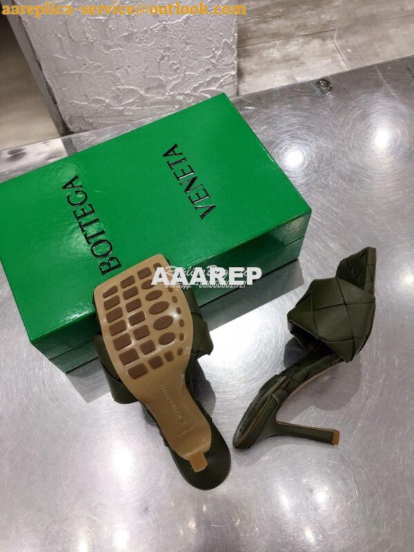 Replica Bottega Veneta BV Lido Sandals Heel 608854 Khaki 10