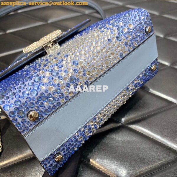 Replica Valentino 1W2B0G97TZA0FO Vsling Mini Handbag With Sparkling Embroidery Gradient blue 8