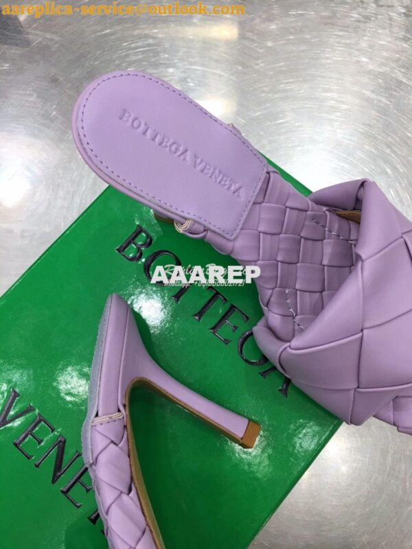 Replica Bottega Veneta BV Lido Sandals Heel 608854 Lavender 9