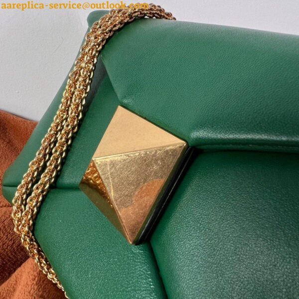 Replica Valentino Rockstud Spike Small Bag In Green Nappa Lambskin 12