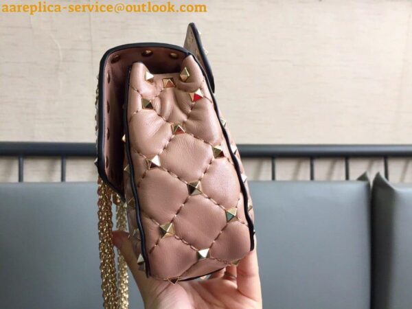 Replica Valentino Rockstud Spike Small Bag In Poudre Nappa Lambskin 4