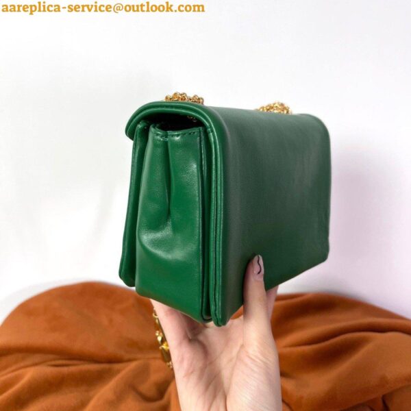 Replica Valentino Rockstud Spike Small Bag In Green Nappa Lambskin 13