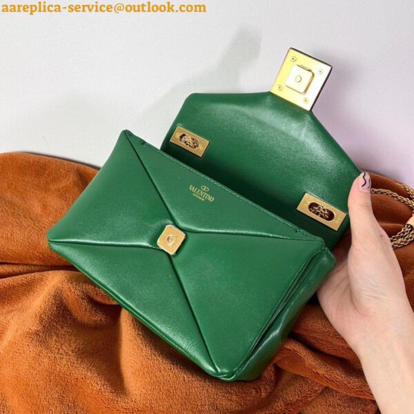 Replica Valentino Rockstud Spike Small Bag In Green Nappa Lambskin 17