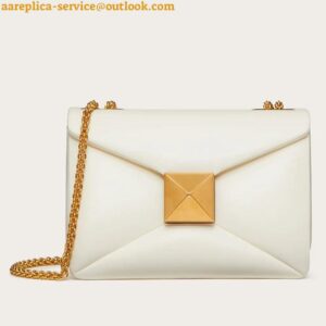 Replica Valentino Rockstud Spike Small Bag In White Nappa Lambskin