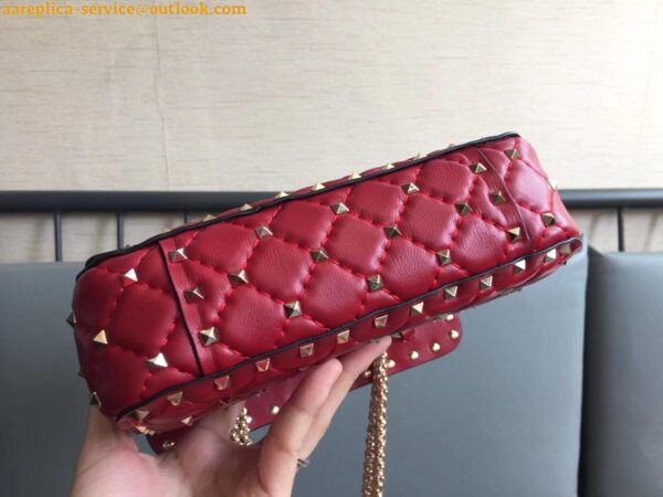 Replica Valentino Rockstud Spike Small Bag In White Nappa Lambskin 9