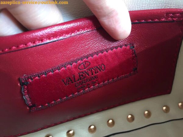 Replica Valentino Rockstud Spike Small Bag In White Nappa Lambskin 17