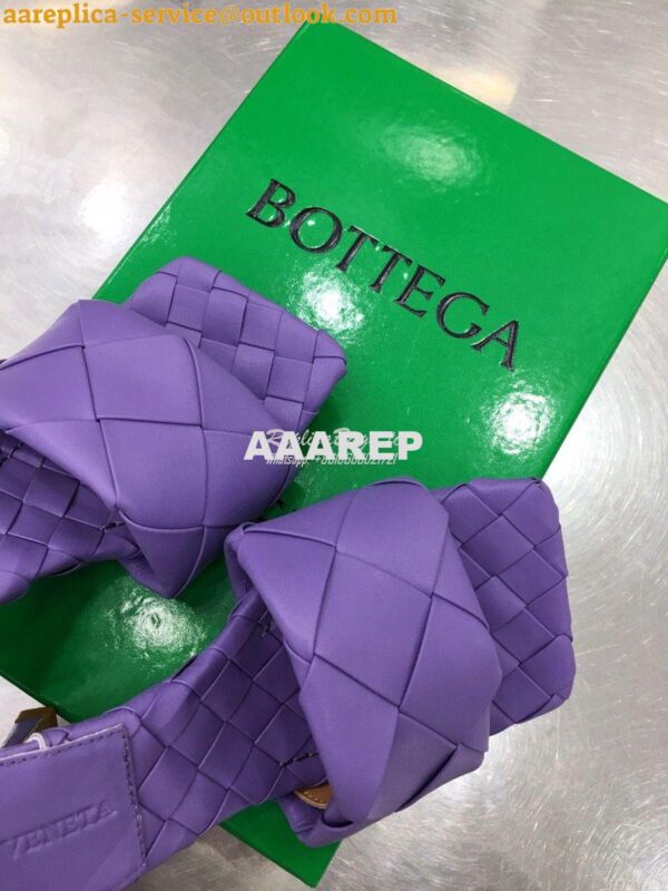 Replica Bottega Veneta BV Lido Sandals Heel 608854 Purple 6