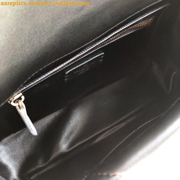 Replica Valentino Roman Stud Large Chain Bag In Black Nappa Leather 11