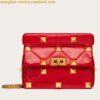 Replica Valentino Roman Stud Medium Chain Bag In Rose Cannelle Nappa Leather 2