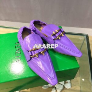 Replica Bottega Veneta BV Madame Loafers 651352 Purple 2