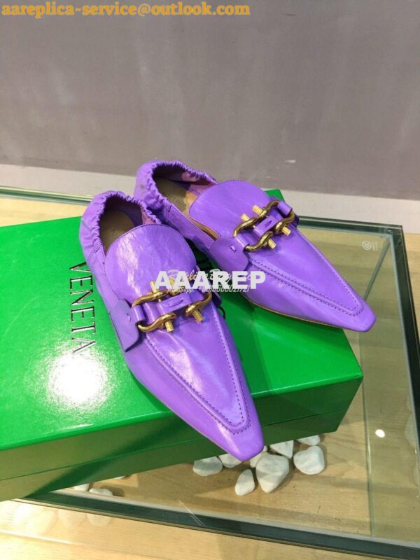 Replica Bottega Veneta BV Madame Loafers 651352 Purple 4