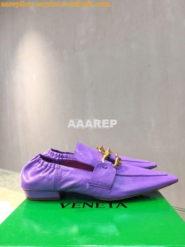 Replica Bottega Veneta BV Madame Loafers 651352 Purple 6