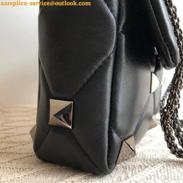 Replica Valentino Roman Stud Medium Chain Bag with Black Hardware 9