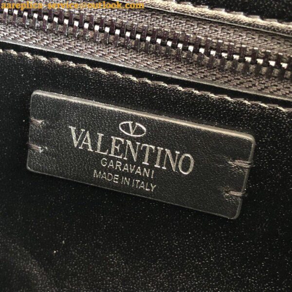 Replica Valentino Roman Stud Medium Chain Bag with Black Hardware 12