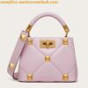 Replica Valentino Roman Stud Mini Handle Bag In White Nappa Leather 2