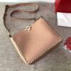 Replica Valentino 2B0C17 Rockstud Grainy Calfskin Hobo Bag 50031S Pink 2