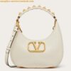 Replica Valentino Stud Sign Shoulder Bag In Black Nappa Leather 2