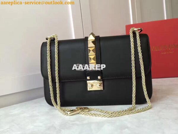 Replica Valentino Garavani Chain Cross Body Bag Black 12