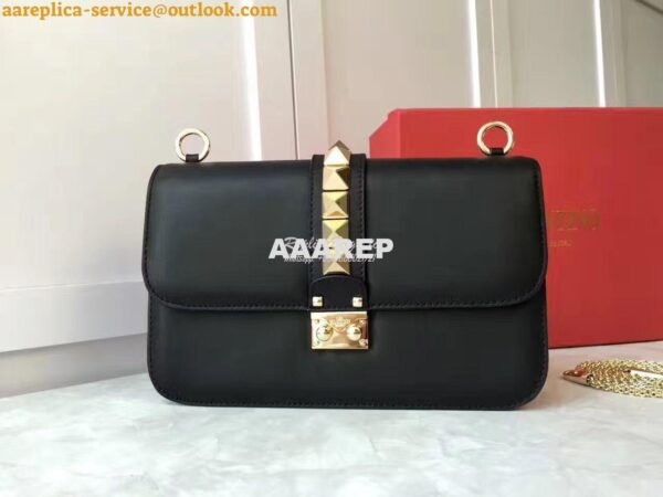 Replica Valentino Garavani Chain Cross Body Bag Black 14