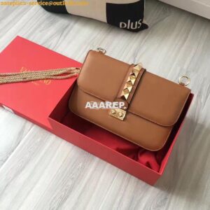 Replica Valentino Garavani Chain Cross Body Bag Brown