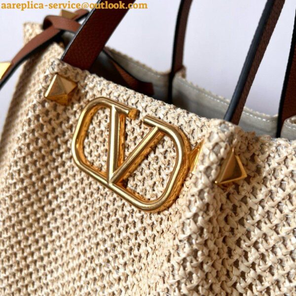 Replica Valentino Garavani Medium Straw Summer Tote Bag 7