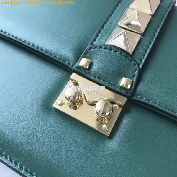 Replica Valentino Garavani Chain Cross Body Bag Green 11