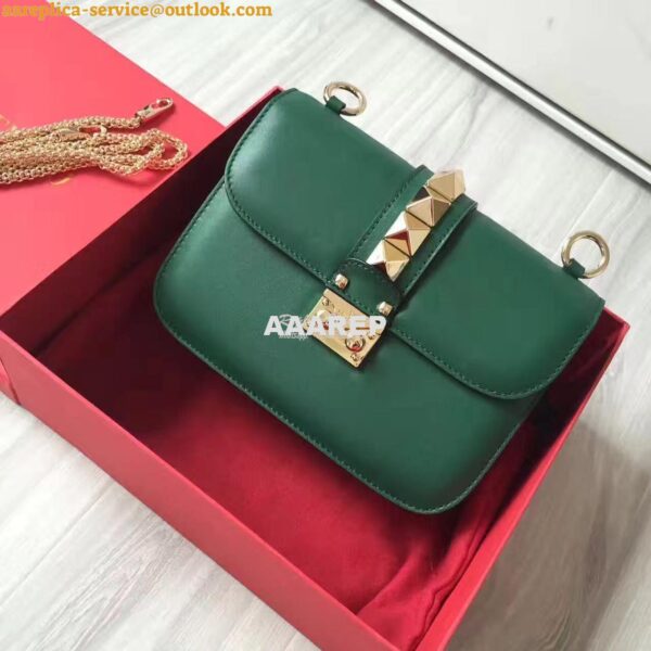 Replica Valentino Garavani Chain Cross Body Bag Green 12