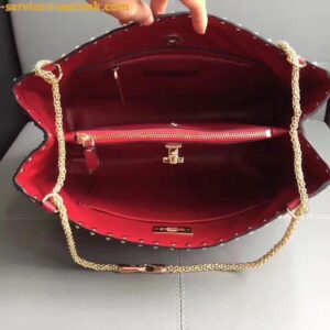 Replica Valentino Red Rockstud Spike Tote Bag 2