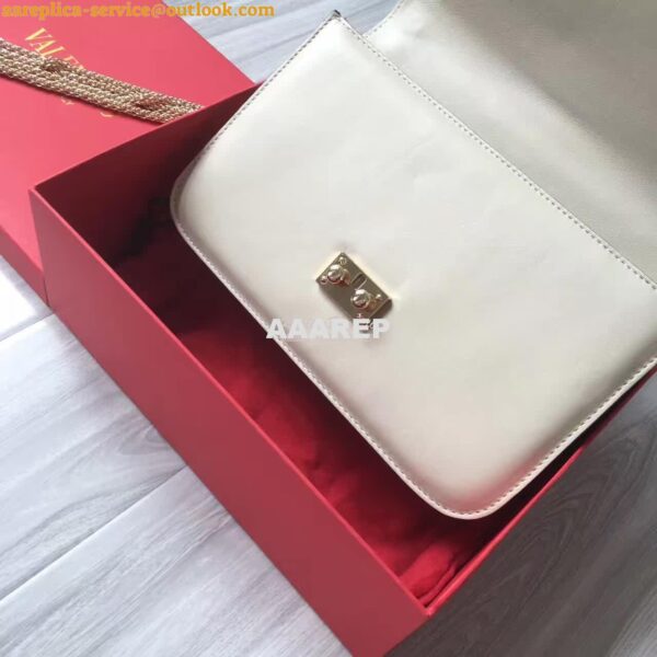 Replica Valentino Garavani Chain Cross Body Bag White 6